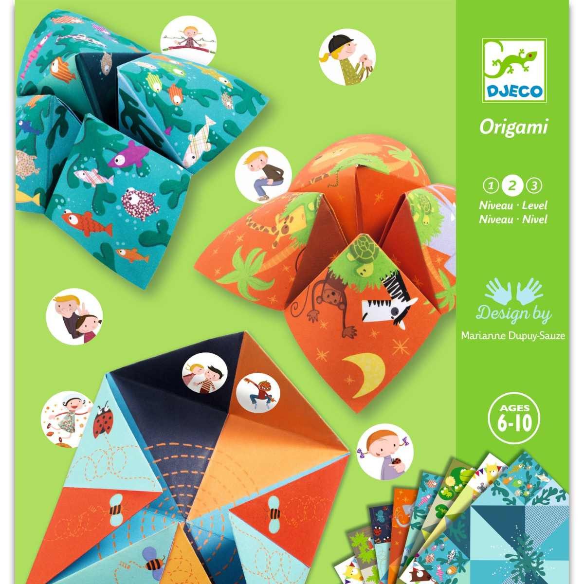 DJECO Kreativset Djeco Origami Himmel und Hölle Tiere Bastelset