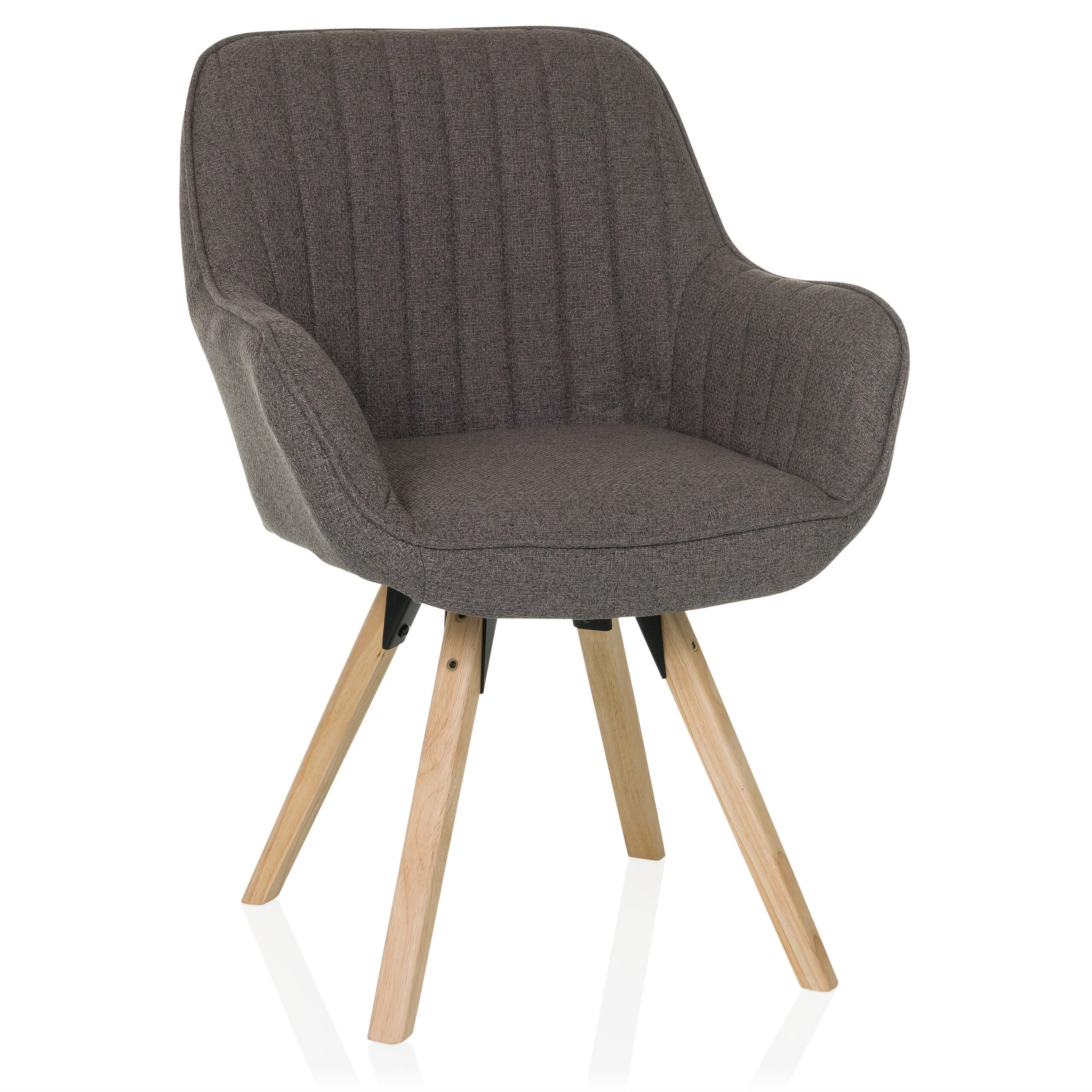 hjh LIVING Esszimmerstuhl Polsterstuhl SCANDI SOFT Stoff mit Armlehnen (1 S günstig online kaufen