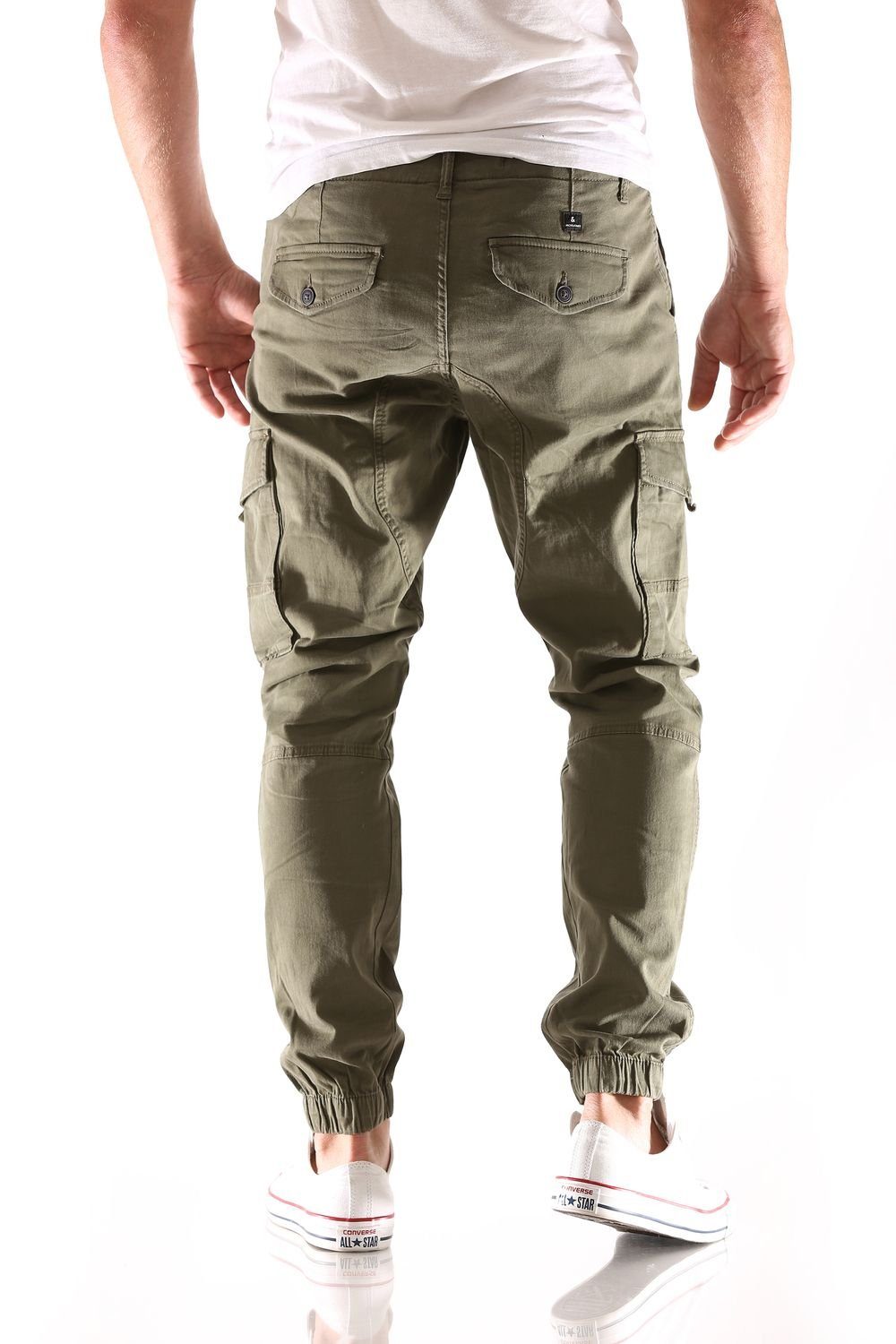 Jack & Jones Cargojeans Jack & Jones Paul Flake Tapered Slim Cargo Herren Jeans Hose
