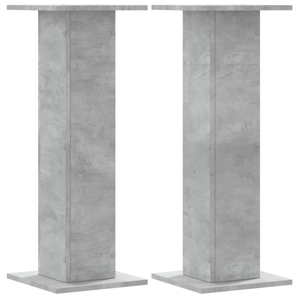 vidaXL Blumenständer Pflanzenständer 2 Stk. Betongrau 30x30x80 cm Holzwerkstoff (1 St)