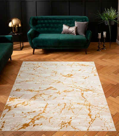 Teppich Kalmus, Leonique, rechteckig, Höhe: 11 mm, modernes Marmor Design, Kurzflor-Teppich, pflegeleicht, weich