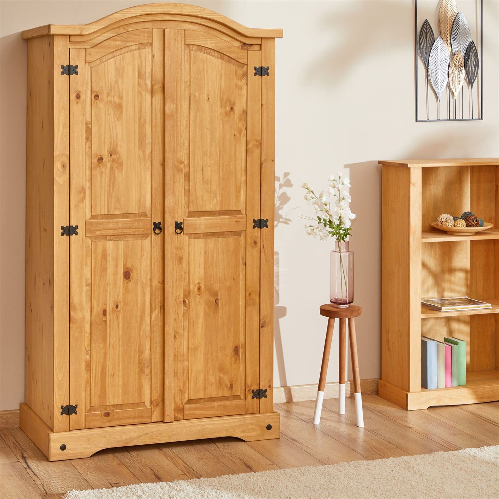 CARO-Möbel Kleiderschrank SALSA Garderobenschrank mit Kleiderstange aus Kie günstig online kaufen