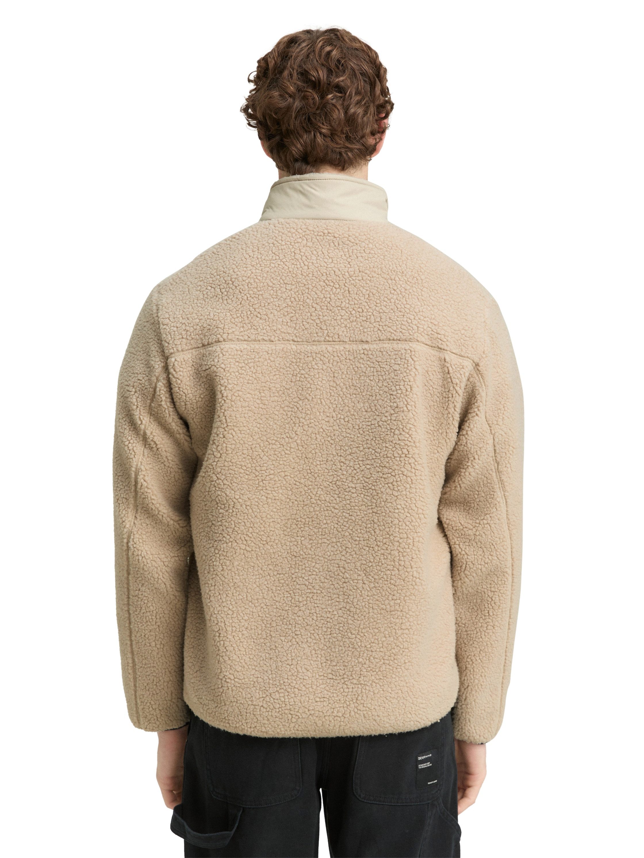 TOM TAILOR Denim Fleecejacke mit Logo günstig online kaufen