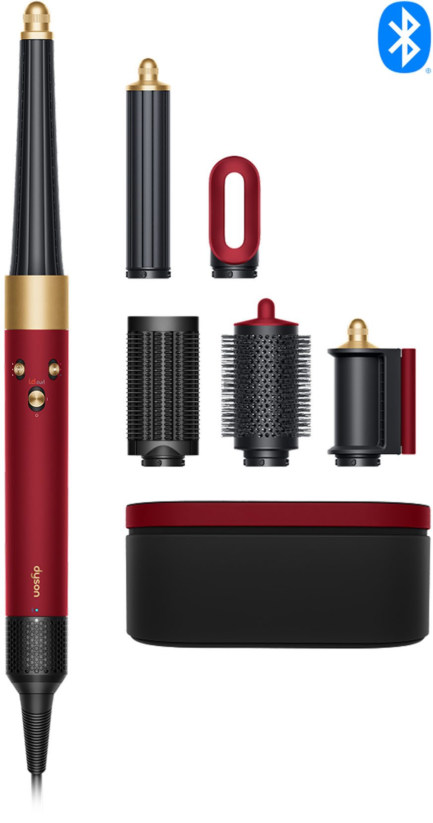 DYSON Multihaarstyler und -trockner Dyson Airwrap i.d.™ Straight+Wavy Samtrot/Gold, Trocknen. Locken. Stylen. Haare bändigen. Ohne Schäden durch Hitze