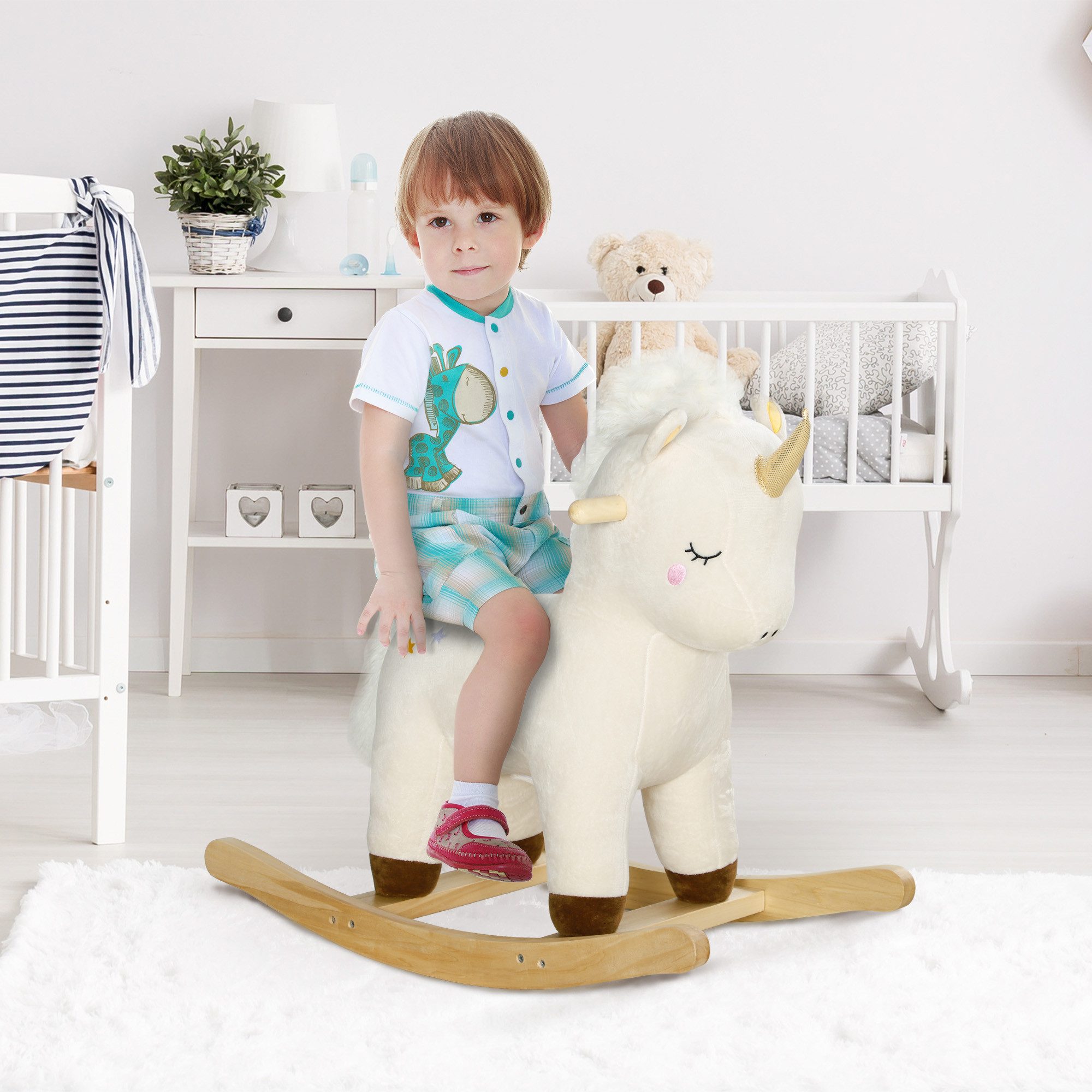 AIYAPLAY Schaukeltier mit Unicorn Design, Sound, günstig online kaufen