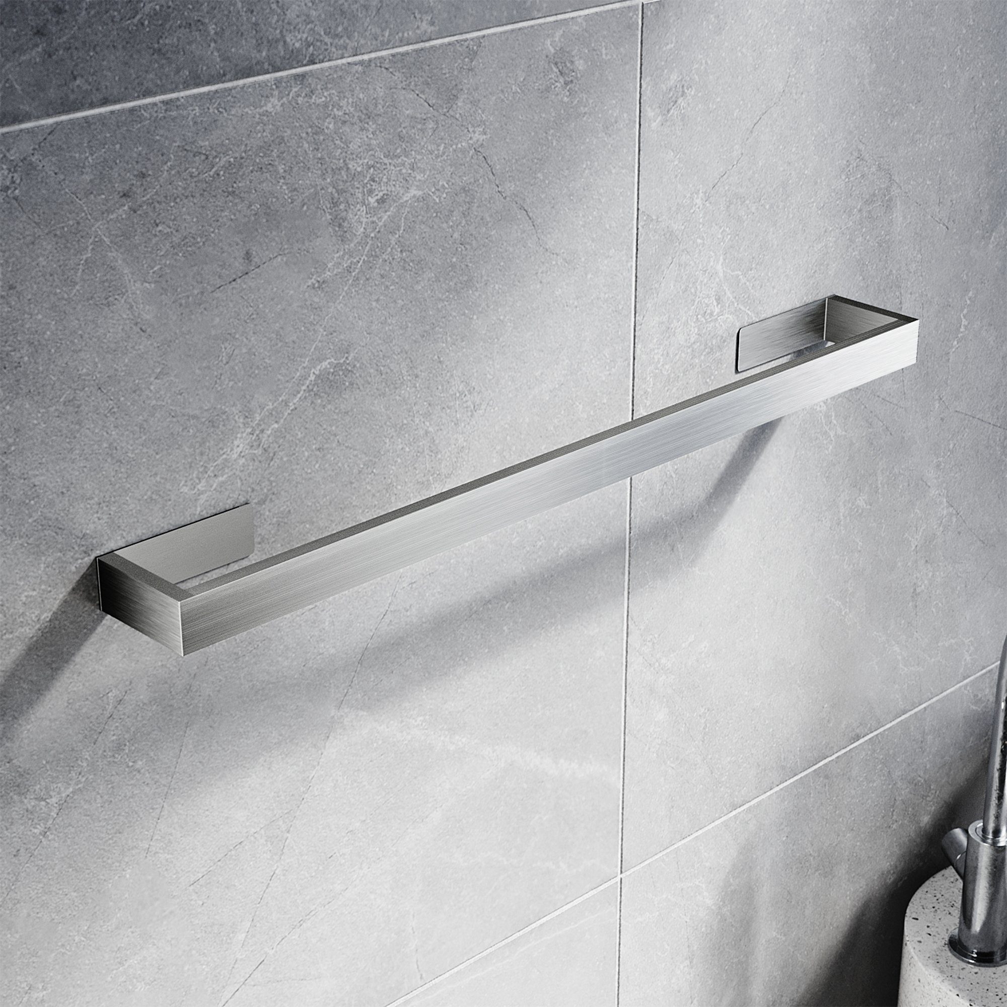 SONNI Handtuchhaken Handtuchstangen ohne bohren Edelstahl 60cm Schwarz/Silb günstig online kaufen