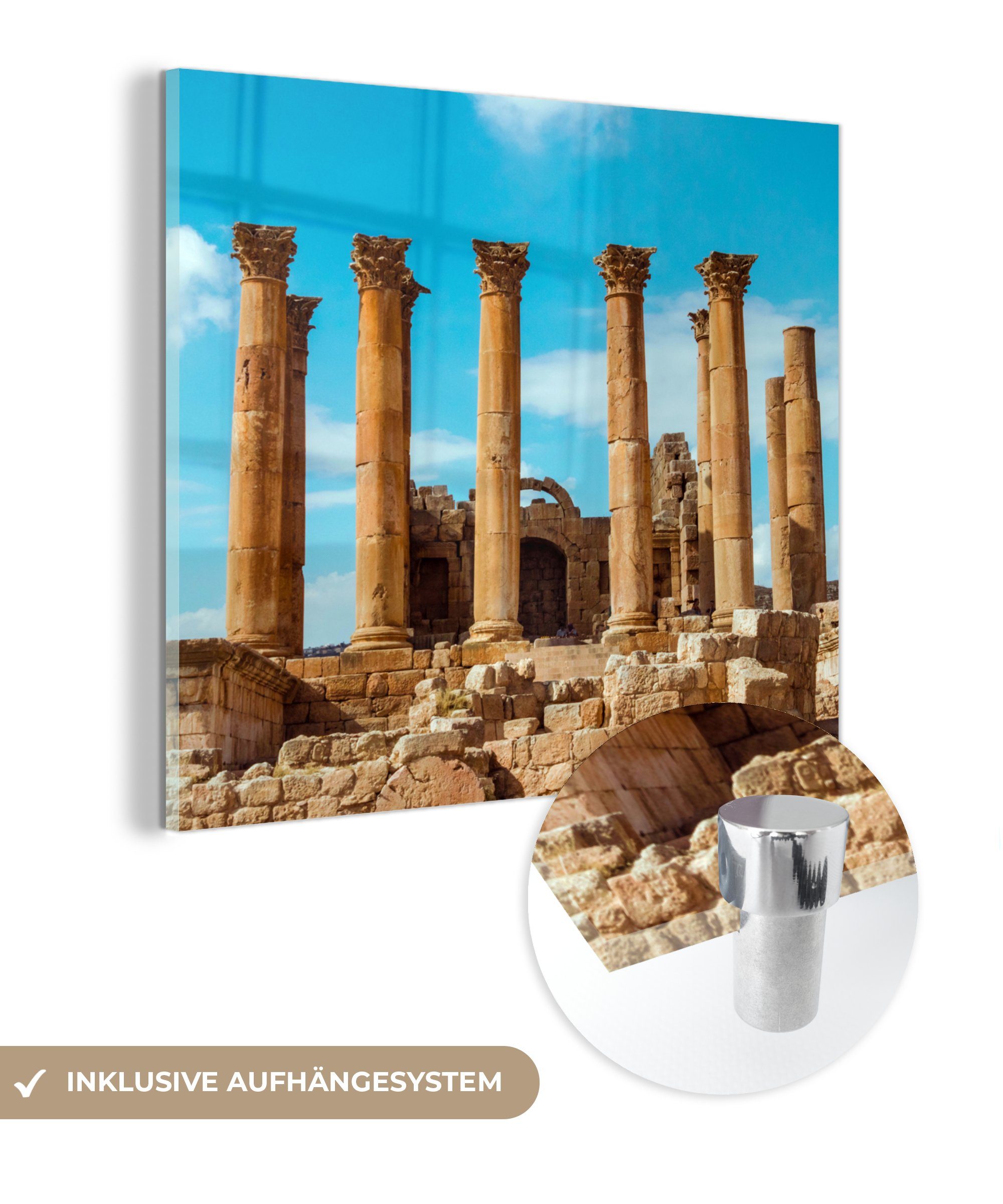 MuchoWow Acrylglasbild Antiker Tempel in der Türkei, (1 St), Glasbilder - Bilder auf Glas Wandbild - Foto auf Glas - Wanddekoration
