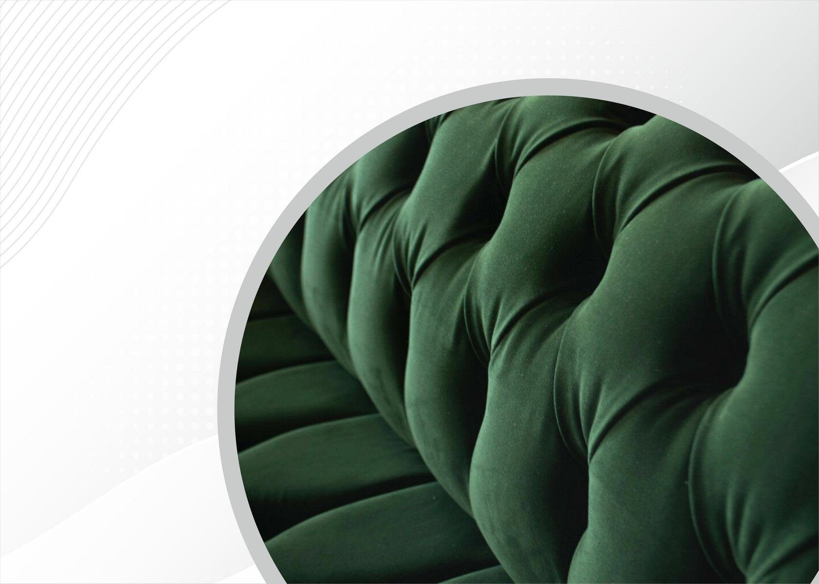 JVmoebel Chesterfield-Sofa, cm 3 Design Chesterfield 225 Sofa Sitzer Couch