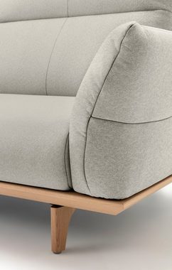 hülsta sofa 3-Sitzer hs.460, Sockel in Eiche, Füße Eiche natur, Breite 208 cm