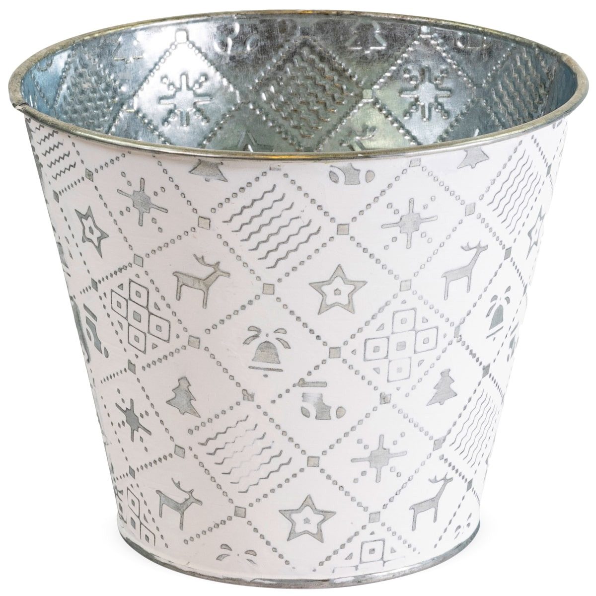 matches21 HOME & HOBBY Blumentopf Metall Weihnachtsmotiv Blumen-Topf Überto günstig online kaufen