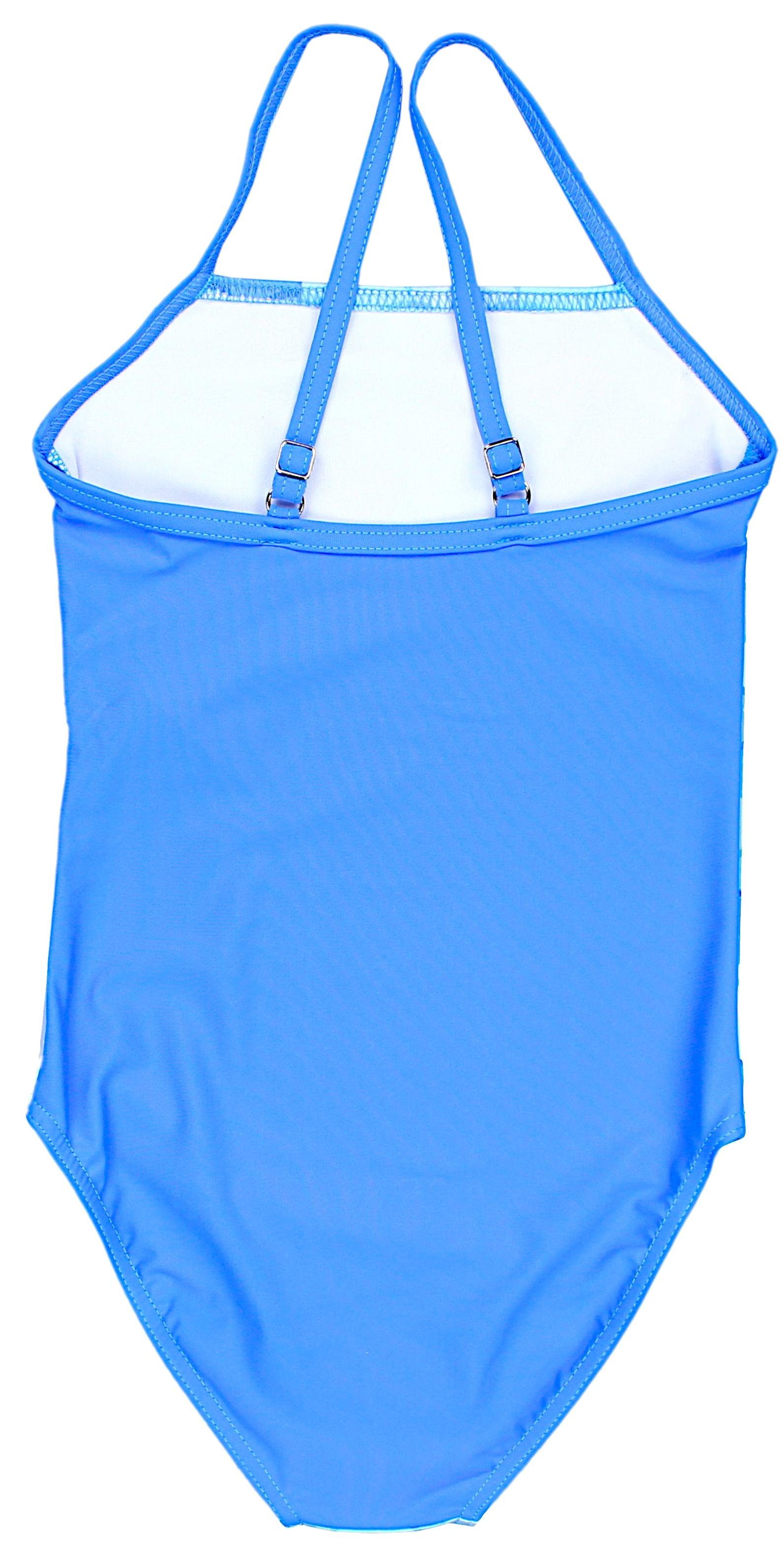 Streifen / Aquarti Meerjungfrau Badeanzug Mädchen Badeanzug Spaghettiträgern mit Aquarti Türkis Blau
