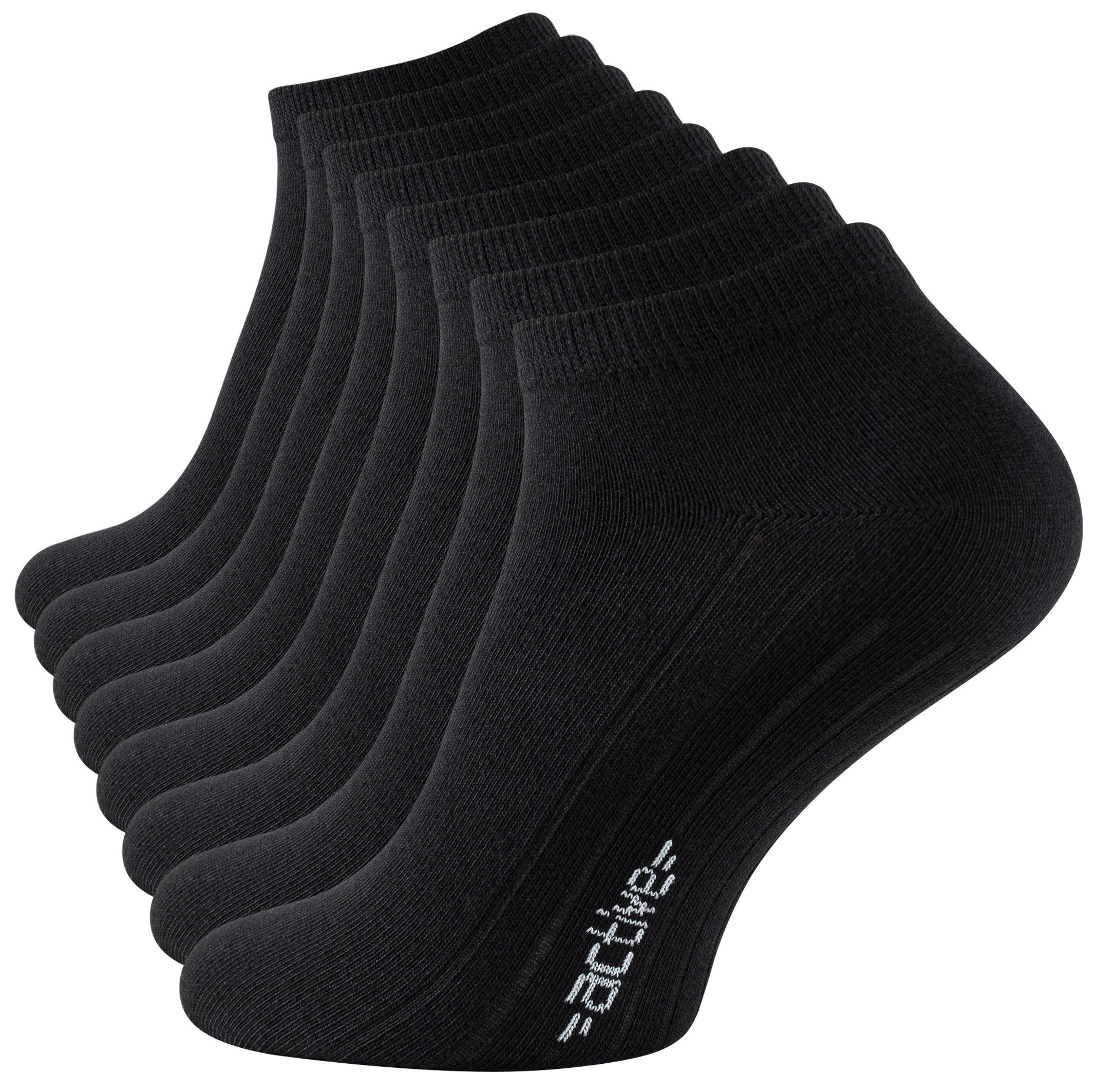 Vincent Creation® Sneakersocken (8-Paar) mit Rippsohle schwarz