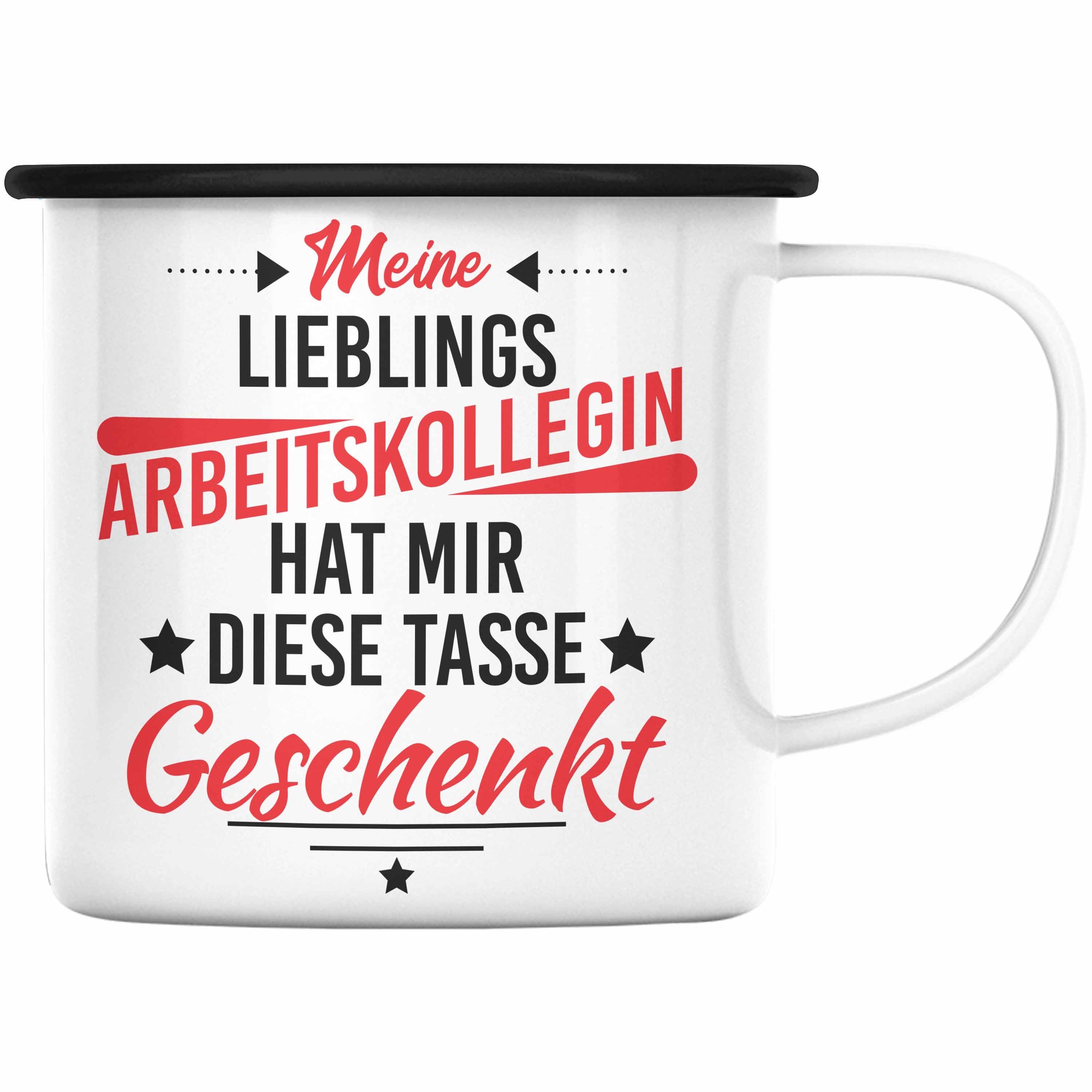 Thermotasse Trendation Bester Kollege Emaille Tasse Geschenk