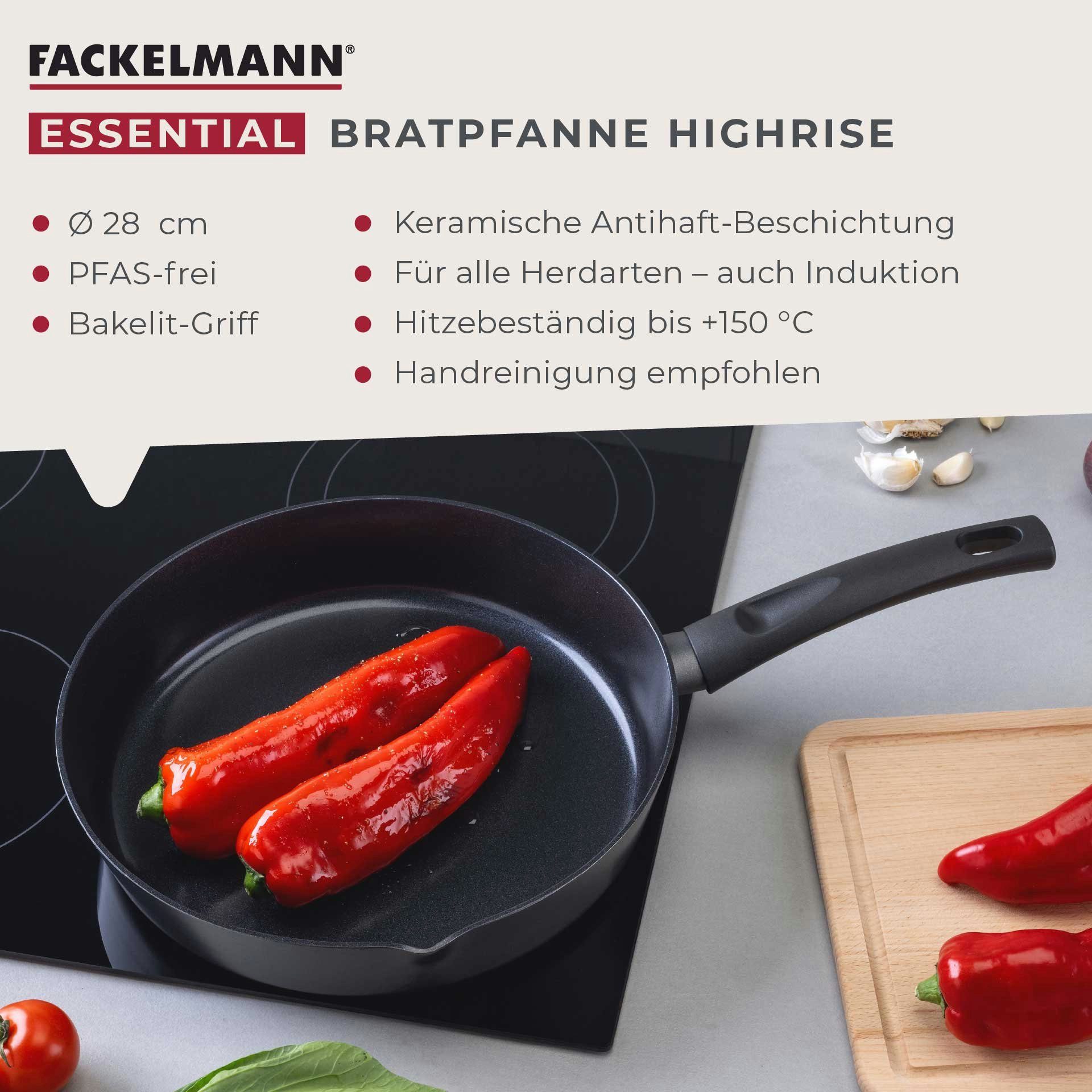 FACKELMANN Bratpfanne Antihaft-Pfanne, Keramikpfanne, Aluminium-Pfanne, Kochgeschirr