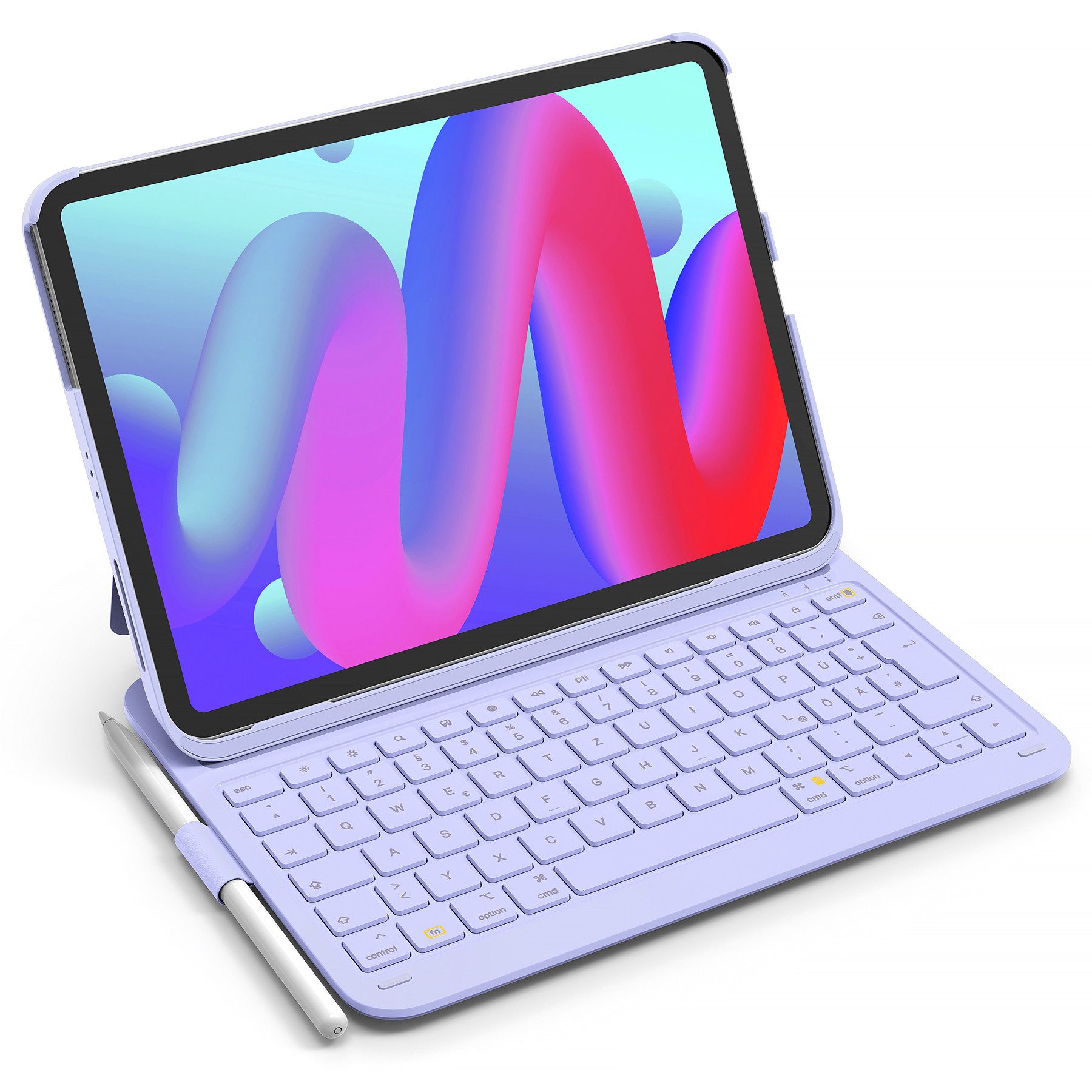 Inateck Ultraleichte Tastatur Hülle für 10,9/11/12,9/13 Zoll iPad Air Pro iPad-Tastatur (Hoch-/Querformat Verwenden, mit Stifthalter)