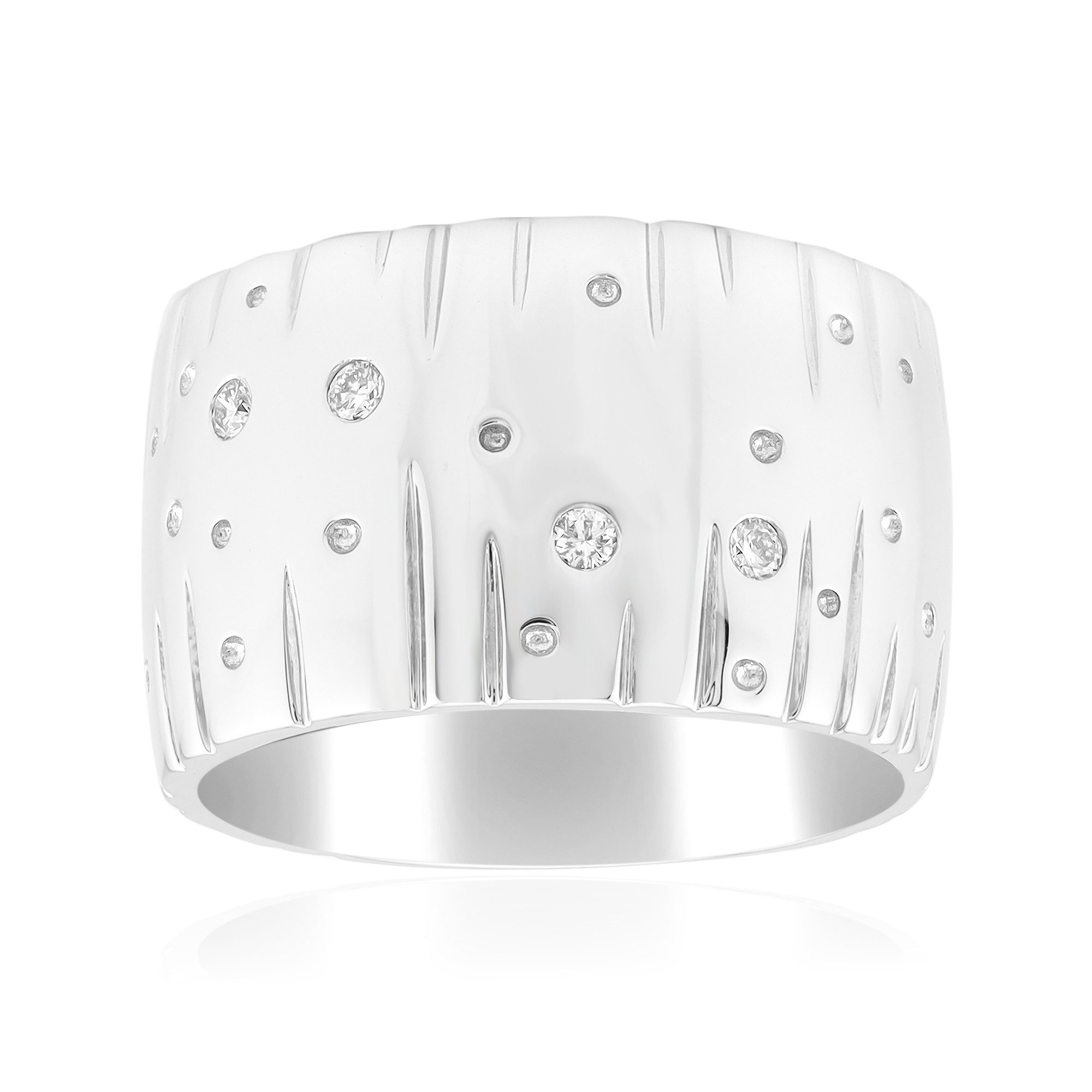Cavill Diamantring Cavill Silberring Herren 925 Sterling, 0,05 ct Brillanten, modern (1-tlg)