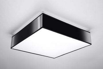 Licht-Erlebnisse Deckenleuchte MITRAS, ohne Leuchtmittel, E27 Schwarz 4-flammig eckig Modern