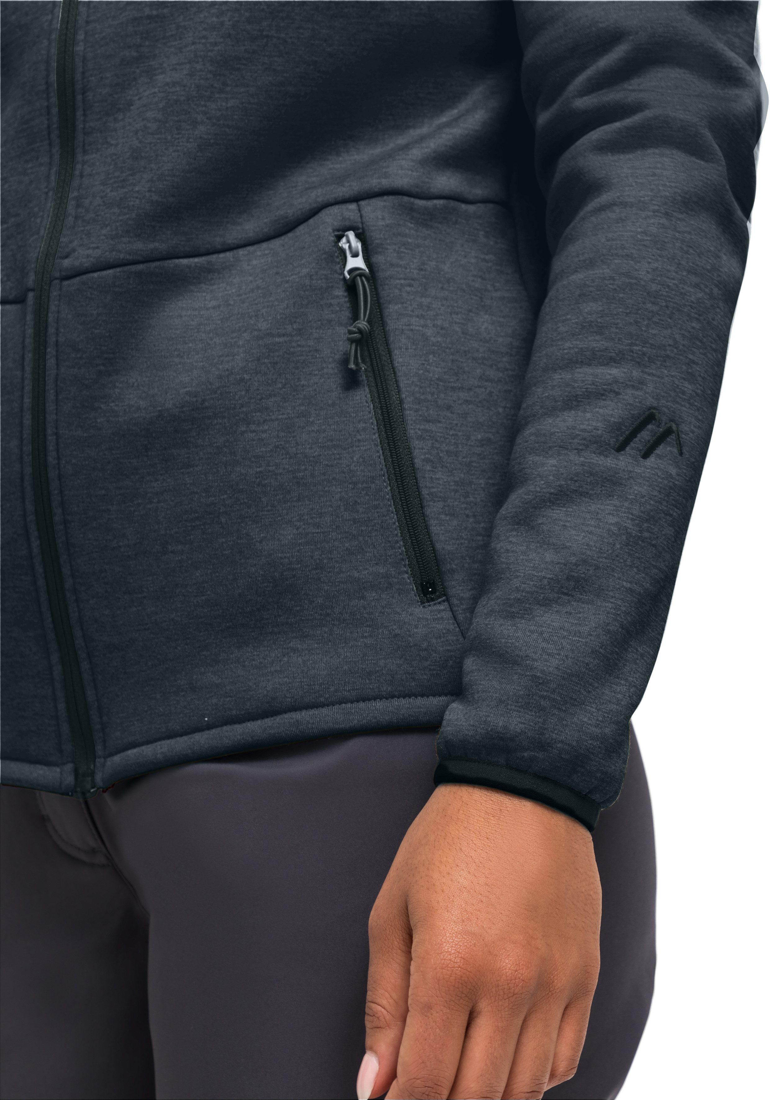 Maier Sports Fleecejacke Fave W Damen Fleece mit verstellbarer Kapuze, atmungsaktiver Zip-Hoodie