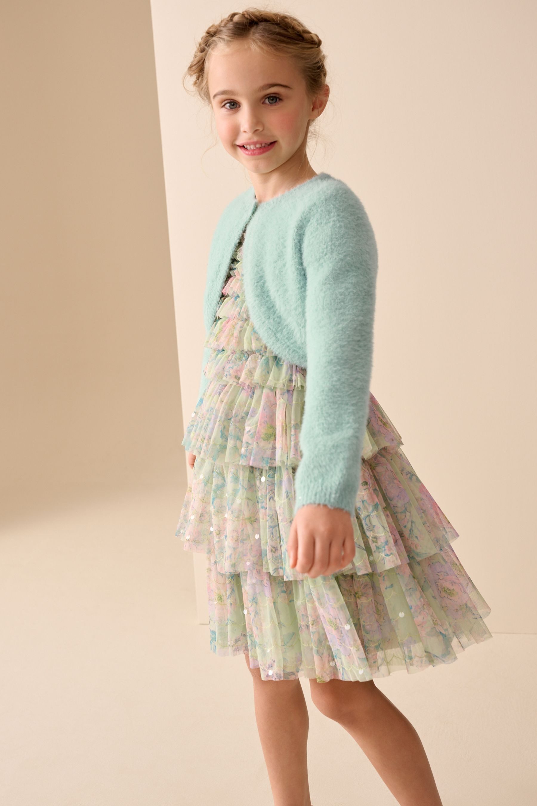 Next Strickjacke Flauschiger Bolero für besondere Anlässe (1-tlg)