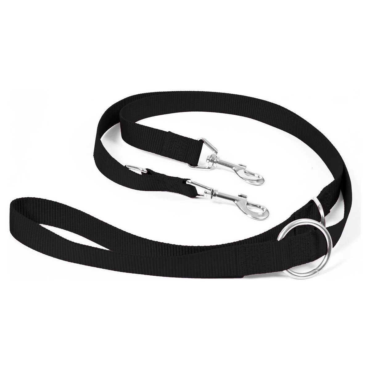 Hundeleine Nylon Leine verstellbar schwarz