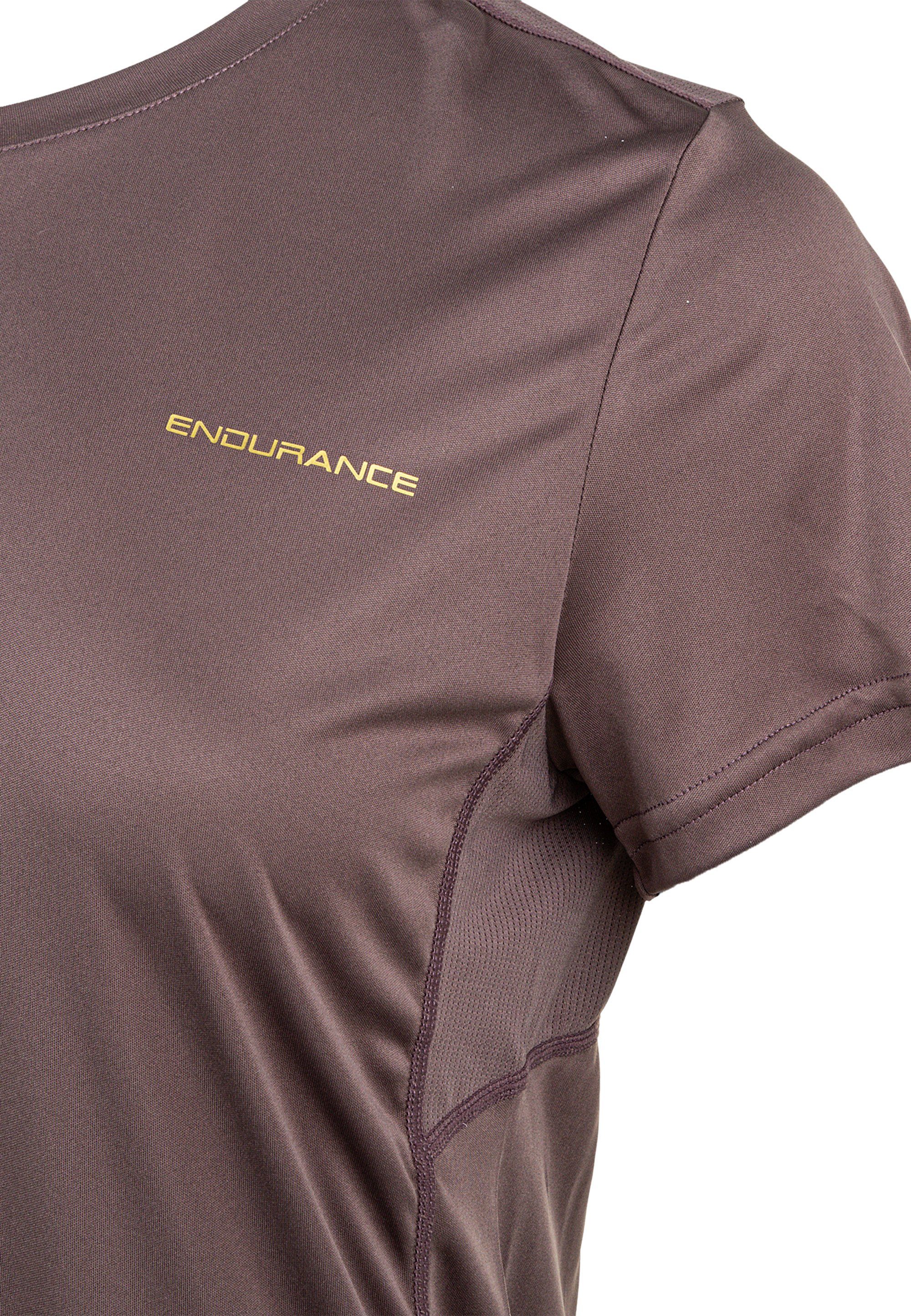 Funktionsshirt (1-tlg) ENDURANCE braun-braun nachhaltigem aus Recyling-Polyester Milly