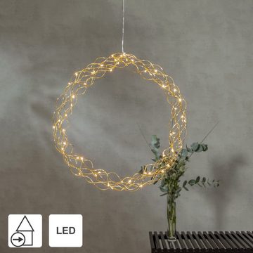 STAR TRADING LED Dekolicht Curly, Star Trading LED Dekokranz,Curly, gold, Ø 45cm