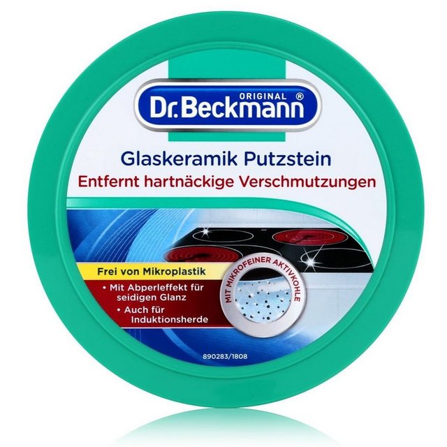 Dr. Beckmann Dr. Beckmann Glaskeramik Putzstein 250g – Hemmt Neubefall Küchenreiniger
