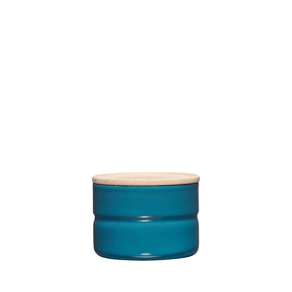 Riess Vorratsdose Riess Vorratsdose 525ml Emaille mit Holzdeckel blau | Vorratsdosen