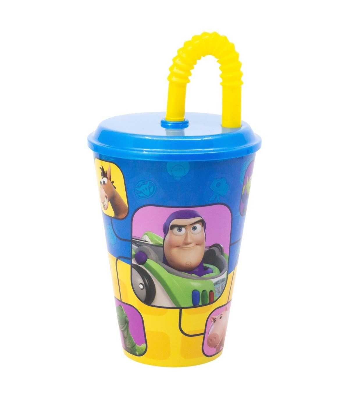 Disney Becher Toy Story Kinderbecher 430 ml Tumbler mit Deckel und Strohhalm