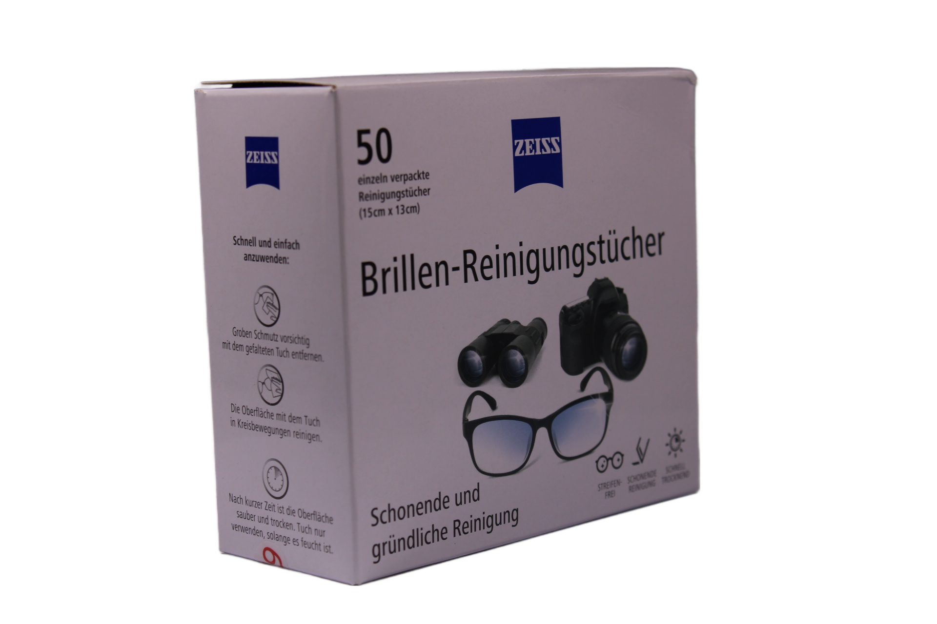 ZEISS Feuchte Reinigungstücher 50 Stück von Zeiss Bildschirmreinigungstuch (1-tlg) – Bild 2 von 3