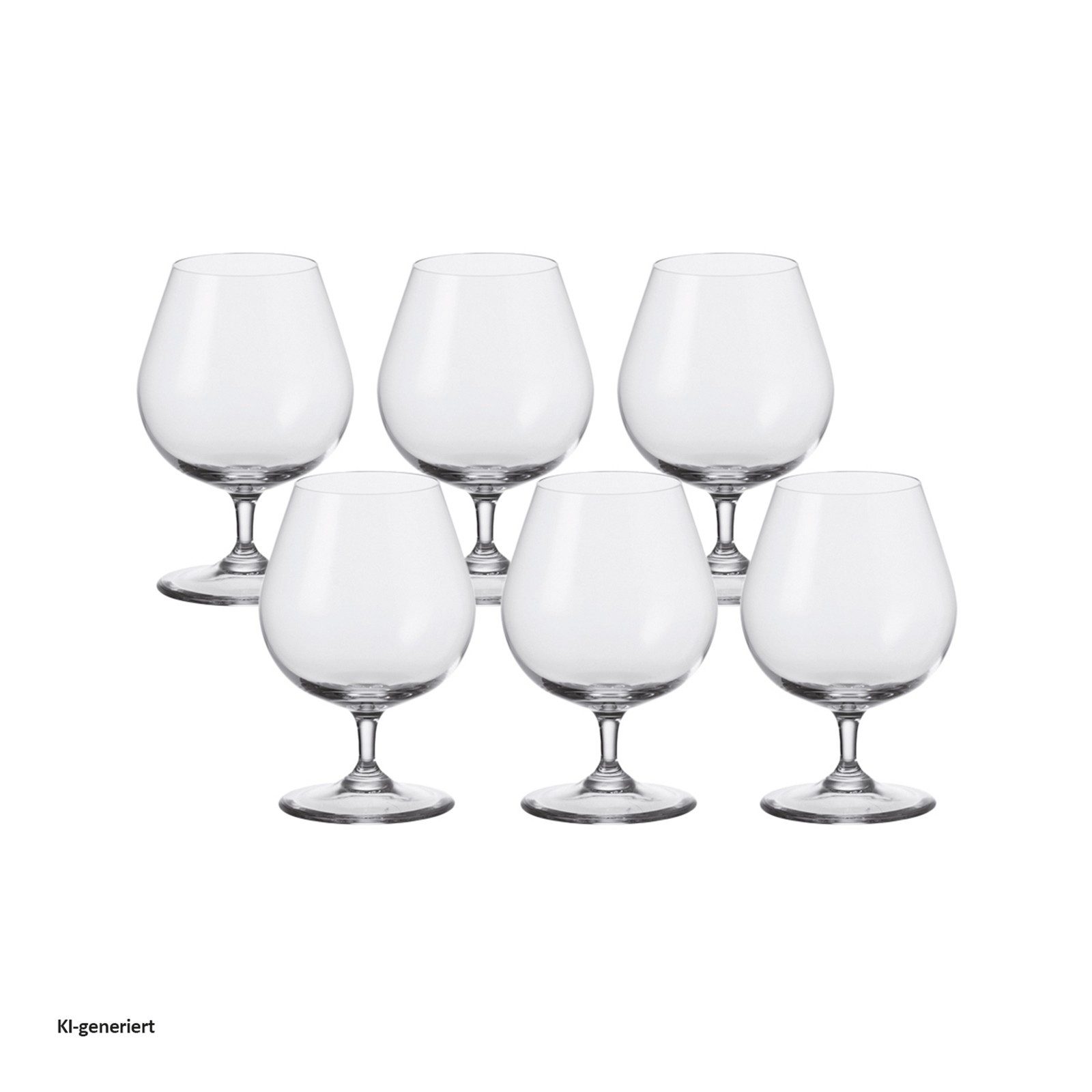 LEONARDO Schnapsglas Cognac Glas 6er-Set Ciao+, 6-tlg., Glas, stoßfest, klangvoll, gastronomiegeeignet