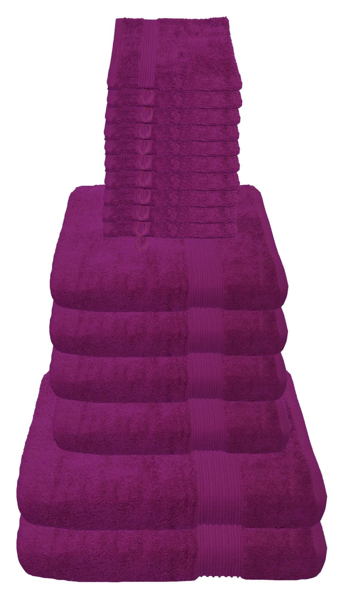 Julie Julsen Handtücher 16-Handtücher-Fuchsia, Baumwolle (16-St) günstig online kaufen
