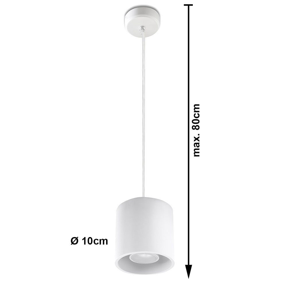 etc-shop Pendelleuchte, Leuchtmittel modern Pendelleuchte Esstisch Lampen nicht inklusive, Zylinder