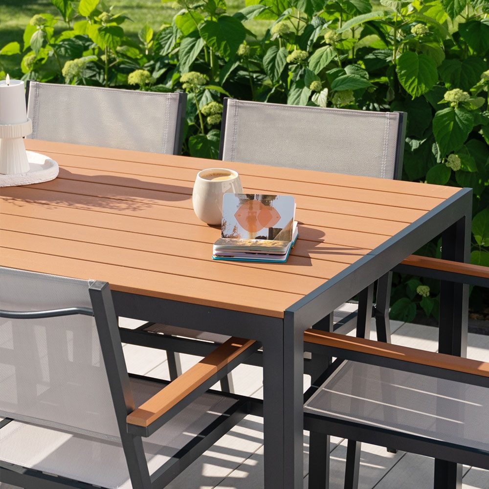 HOME DELUXE Gartentisch CANTOS SEDIA 150 x 90 cm (1-St), Gartenmöbel, Loungemöbel, Aluminiumtisch, Balkontisch