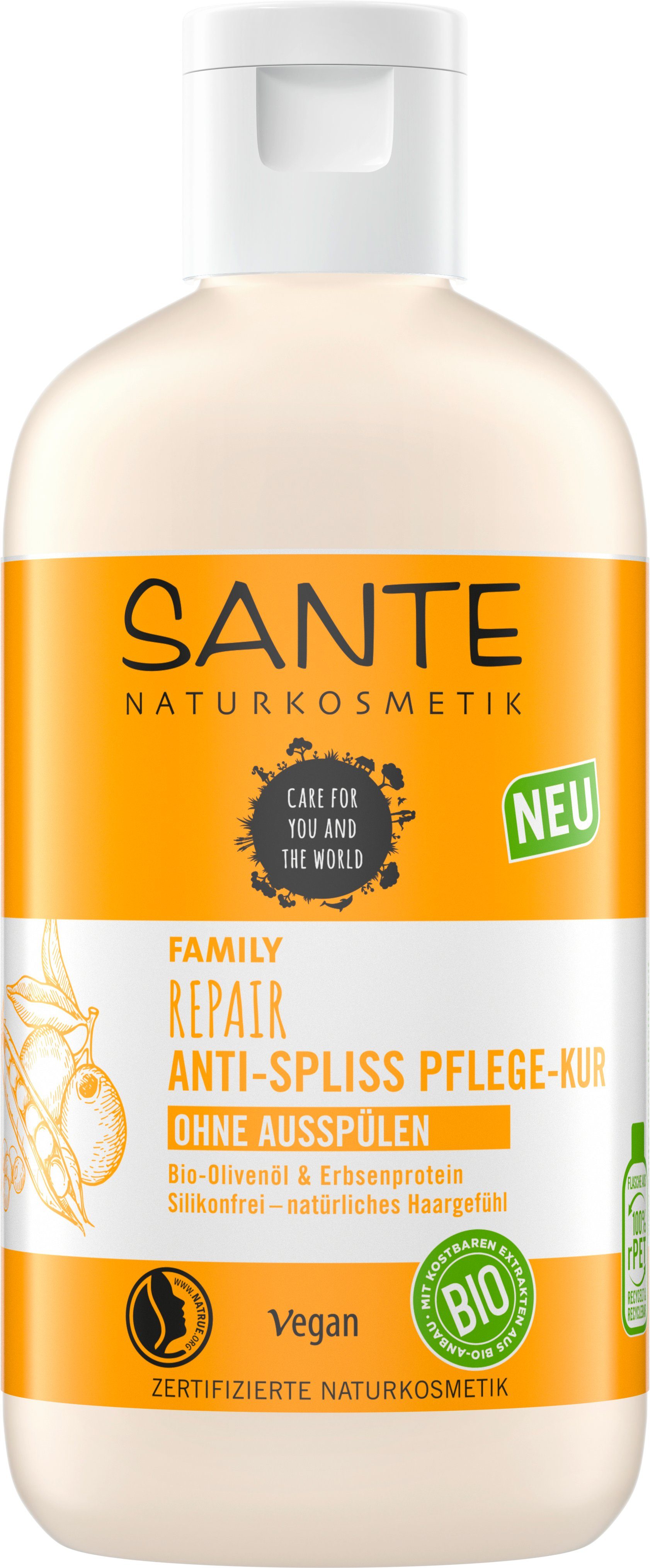 Bio-Olive, Anti-Spliss Repair SANTE Haarmaske FAMILY Haarschäden und Kur entgegen wie Haarbruch wirkt Spliss