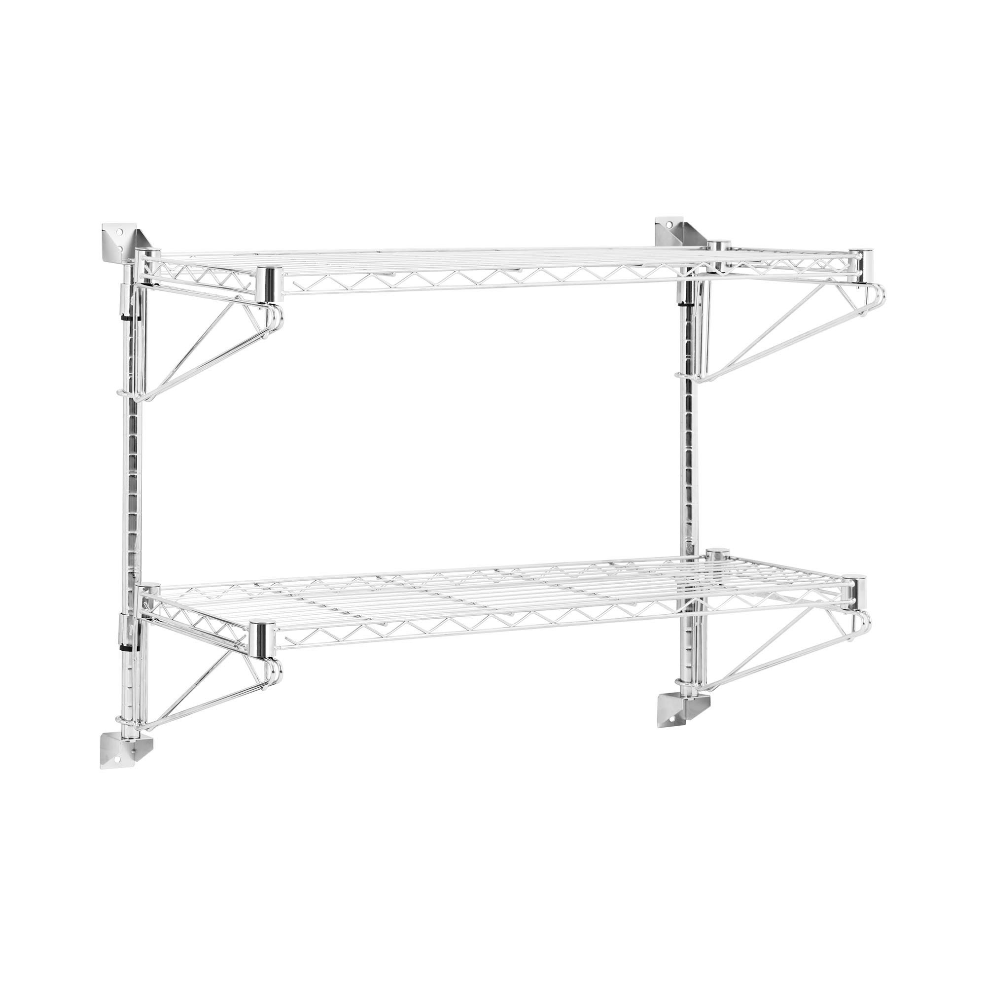Royal Catering Hängeregal 90 x 35cm Wandbord 60kg Gitterdesign Wandregal Küchenregal Karbonstahl