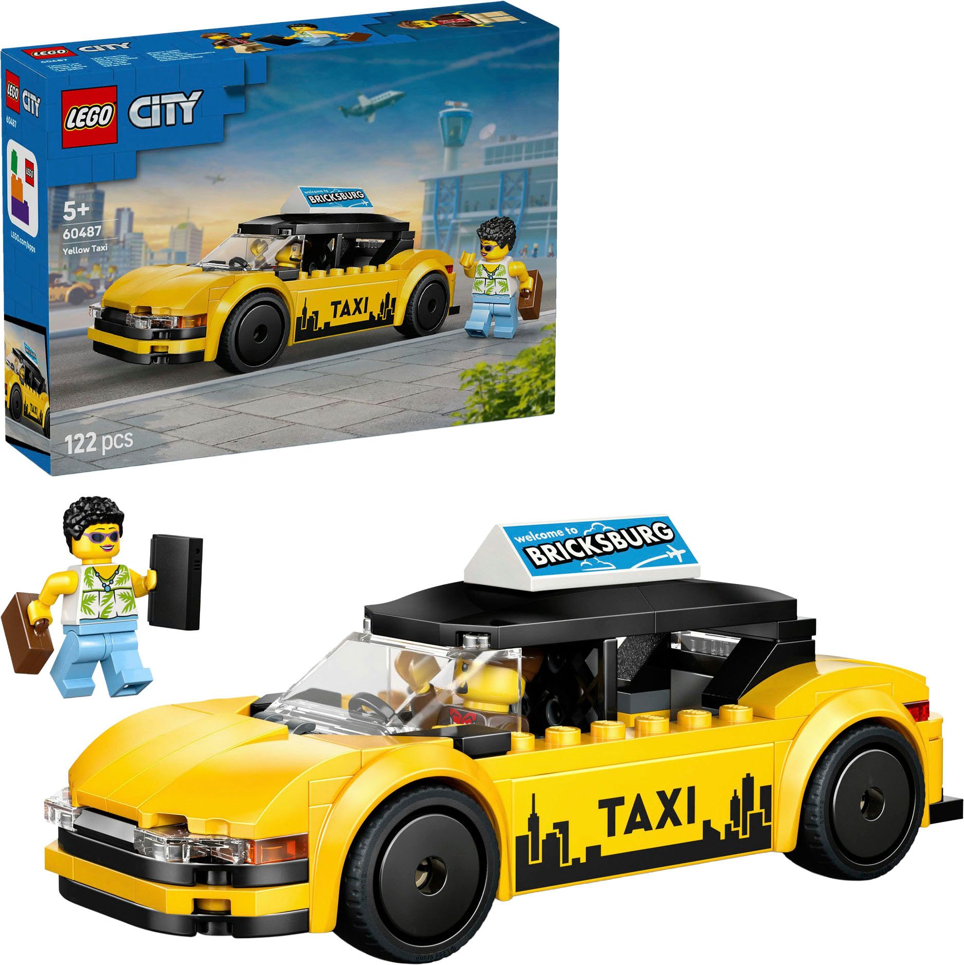 LEGO® Gelbes Taxi (60487), LEGO City Konstruktionsspielsteine, (122 St), Ma günstig online kaufen