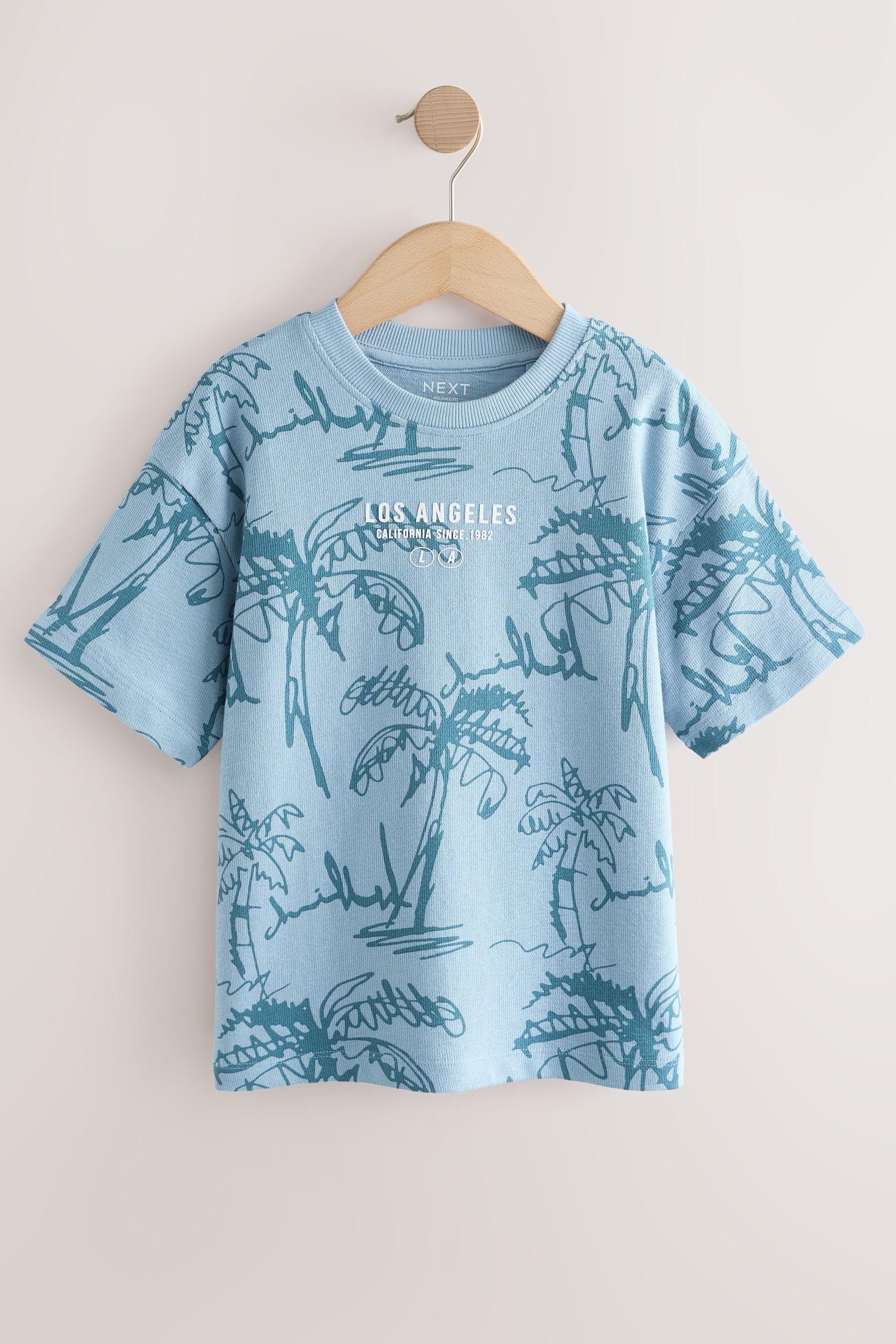 Next T-Shirt Strukturiertes, kurzärmeliges T-Shirt (1-tlg)