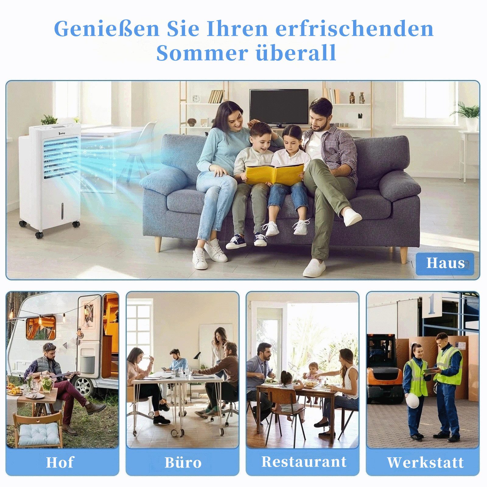 VINGLI Ventilatorkombigerät 4 in 1 mobiler günstig online kaufen