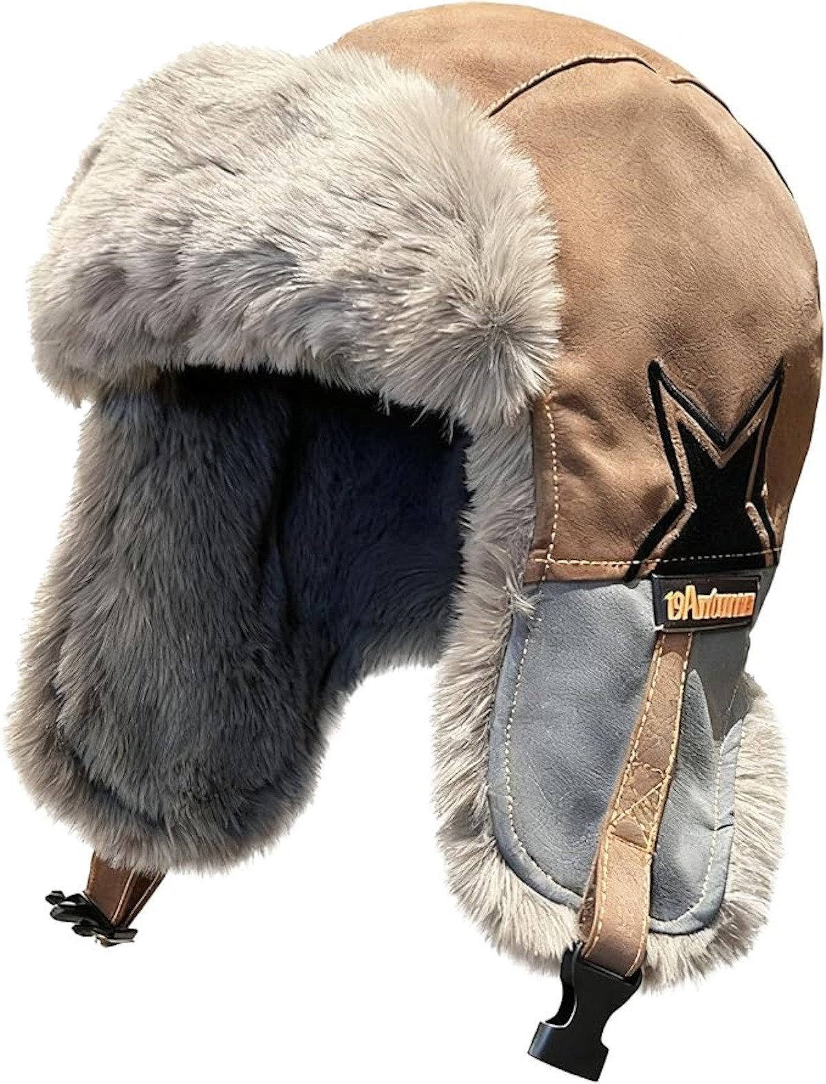 Sporty Ohrenmütze Fliegermütze für Damen & Herren – Winter Trappermütze aus Kunstleder