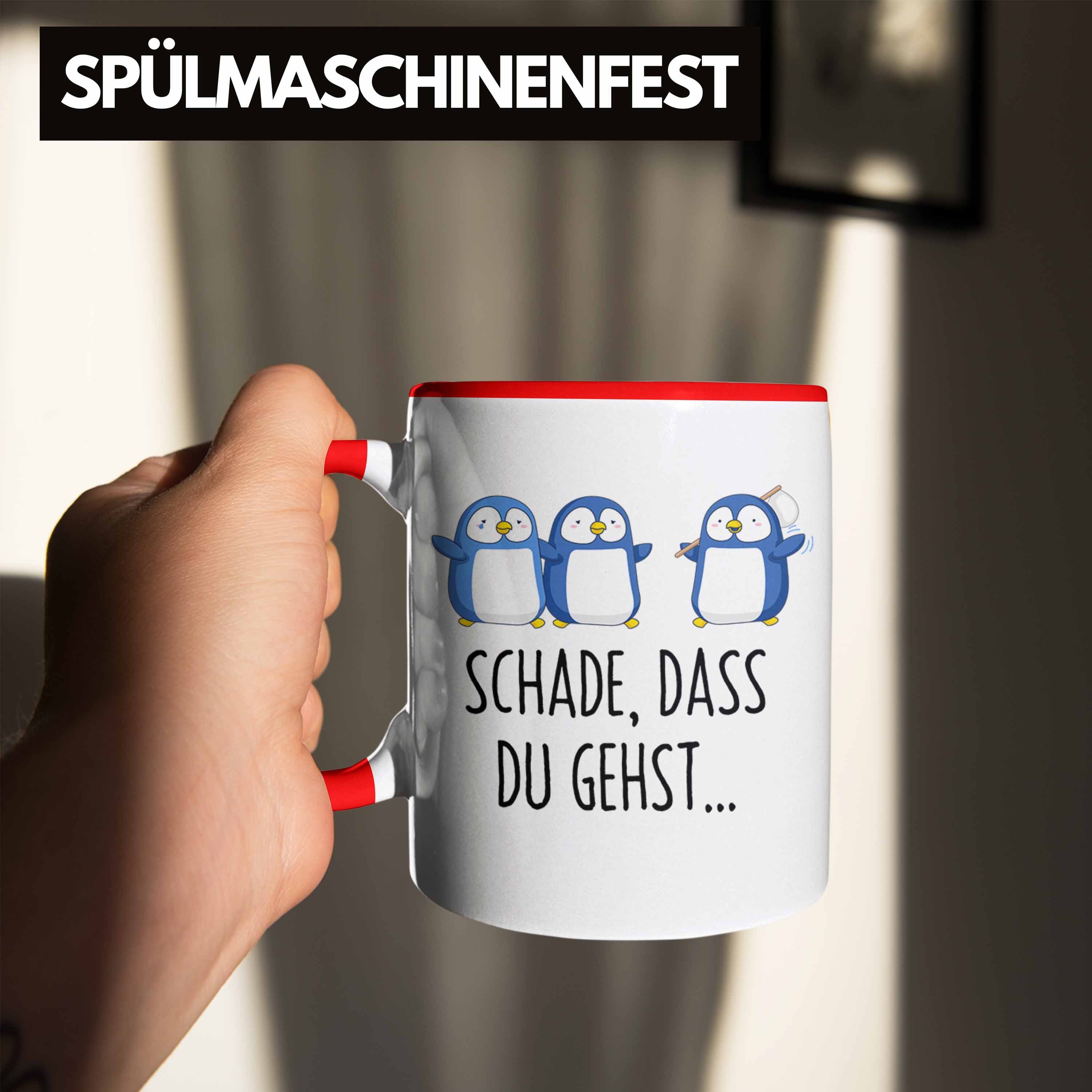 Trendation Tasse Trendation Abschiedsgeschenk - Abschied Lustig Gehst Dass Tasse Rot Neuer Kollegin Kollege Schade Job Geschenk Jobwechsel Sprüche Du