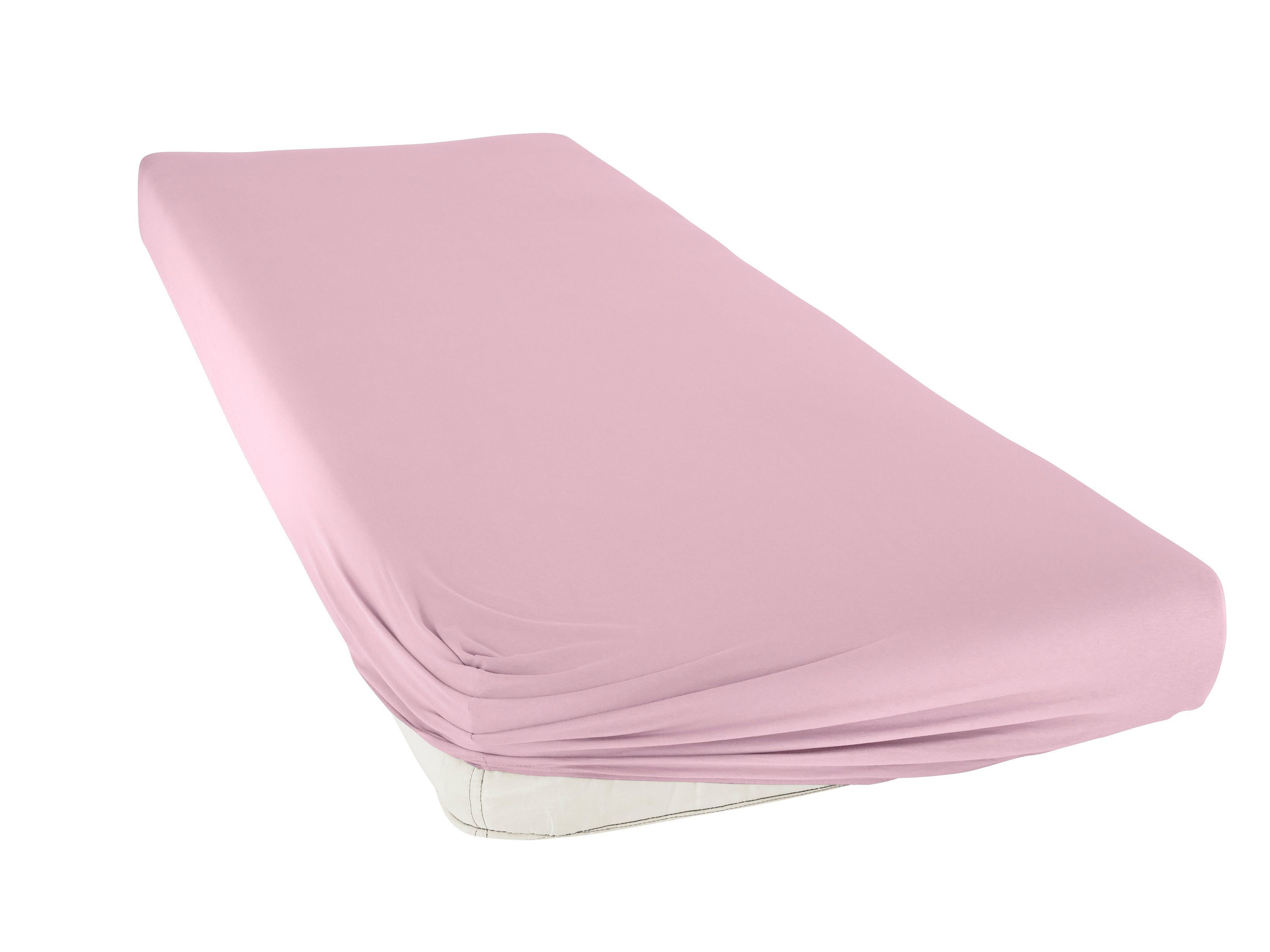 bellana Spannbettlaken bellana exclusiv aus 100% Mako-Baumwolle, 150 g/m², bügelfrei, Mako-Jersey, Gummizug: rundum, (1 Stück), feinste Mako-Baumwolle, Spannbetttuch für Matratzen bis 25cm Höhe