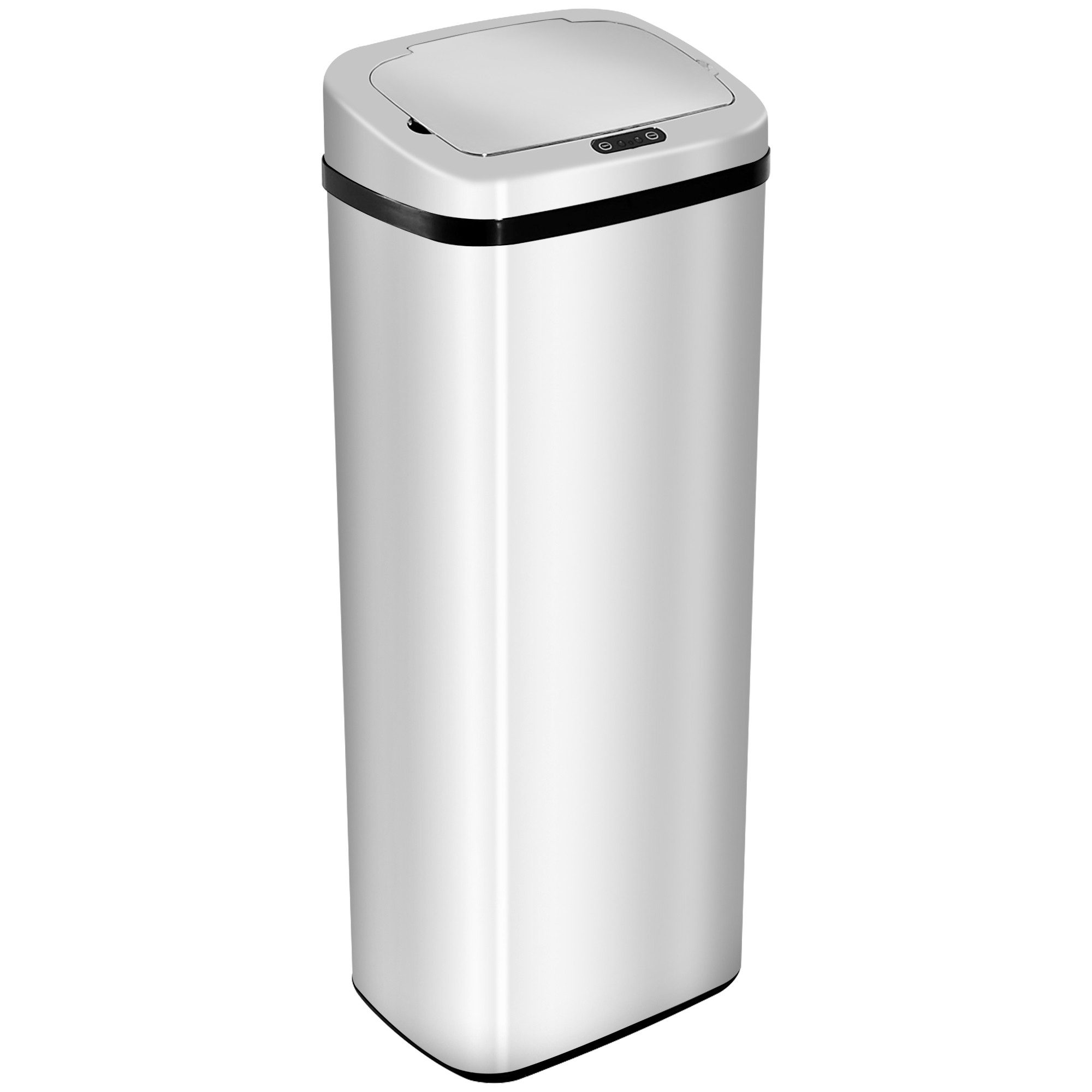 MC Star Mülleimer Automatik mit Sensor Abfalleimer Küche Edelstahl 50/68L Silber (50L)