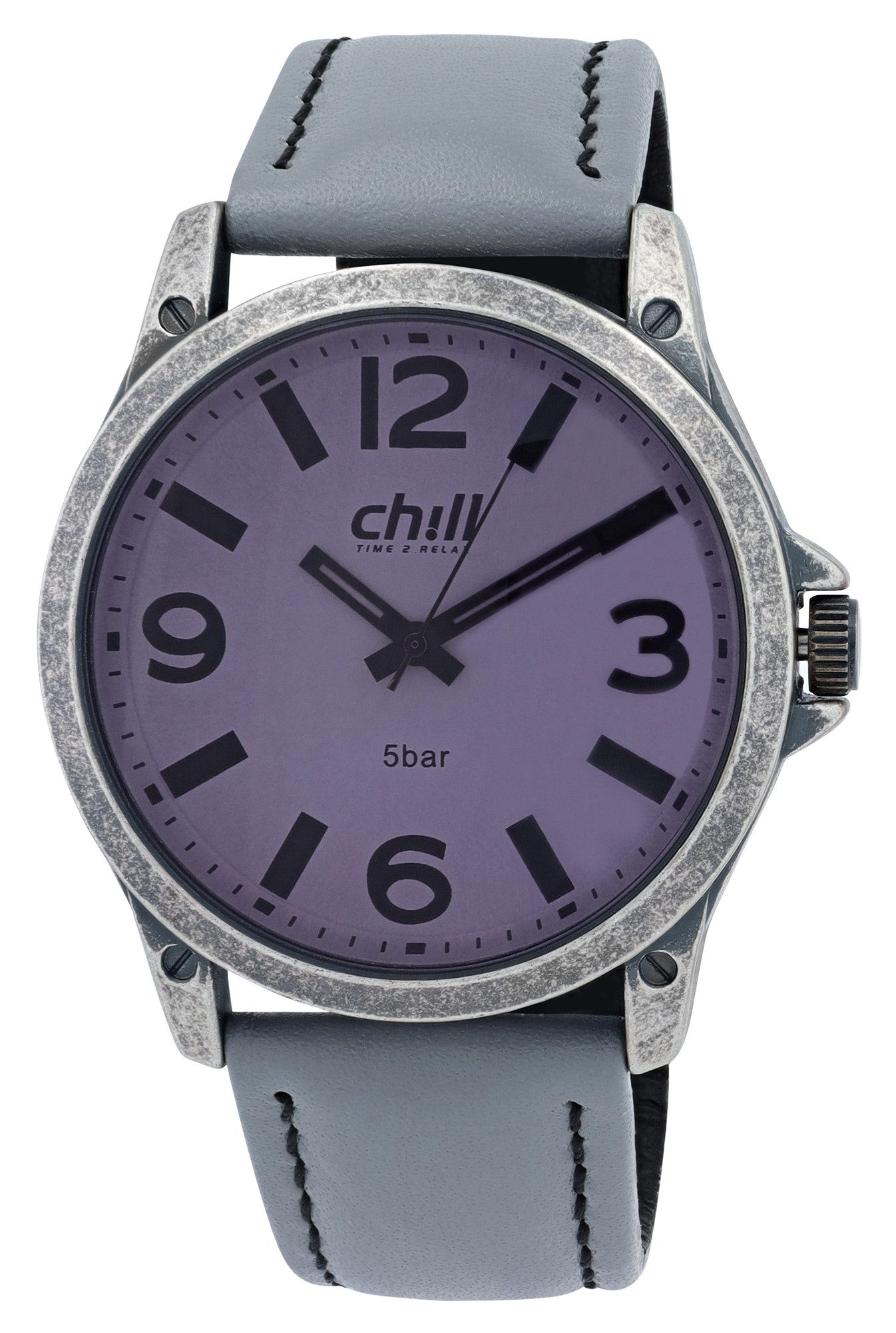 Chill Quarzuhr silberfarbig, 5 ATM