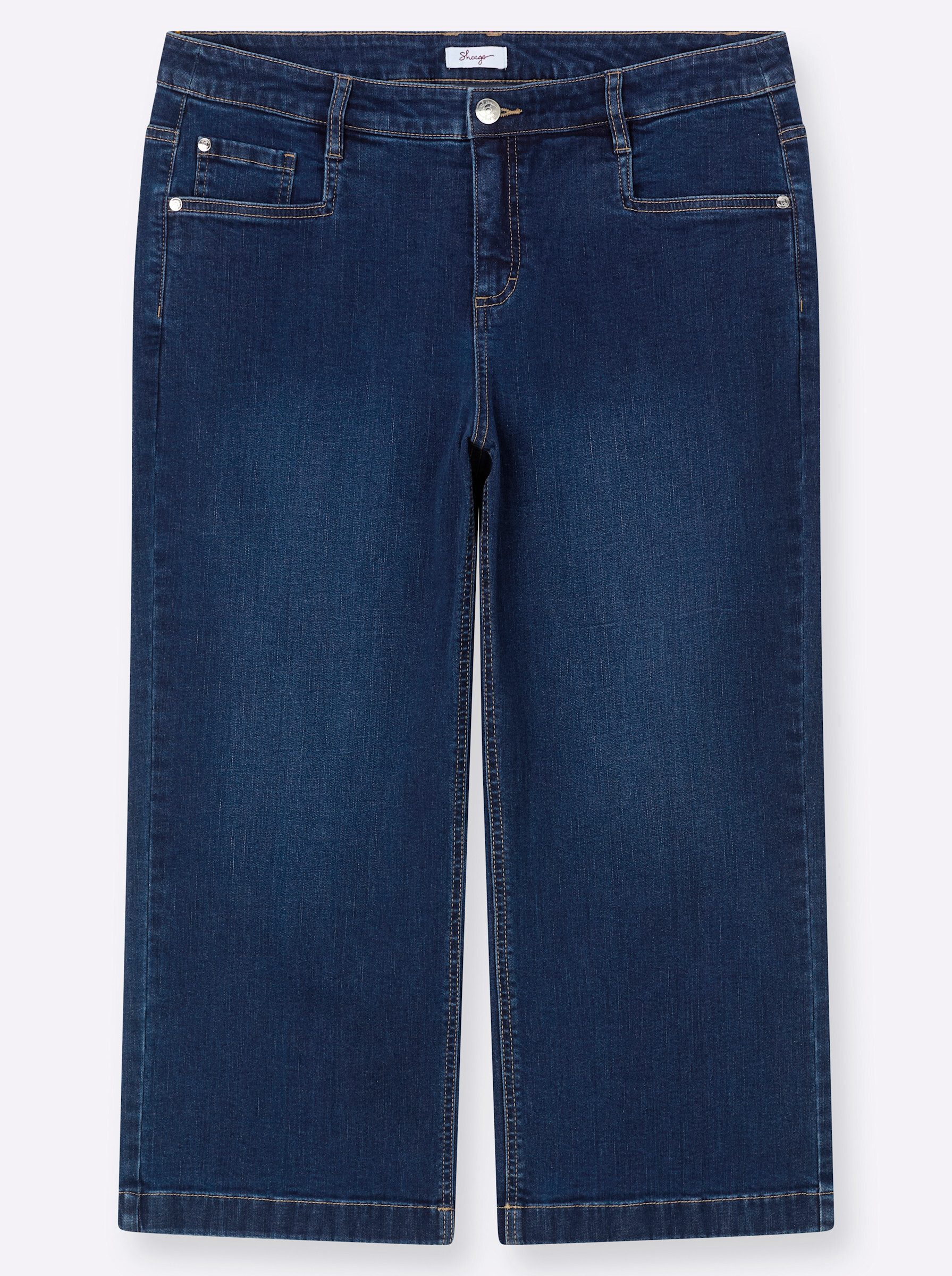 Sheego Jeansshorts 7/8-Jeans normal