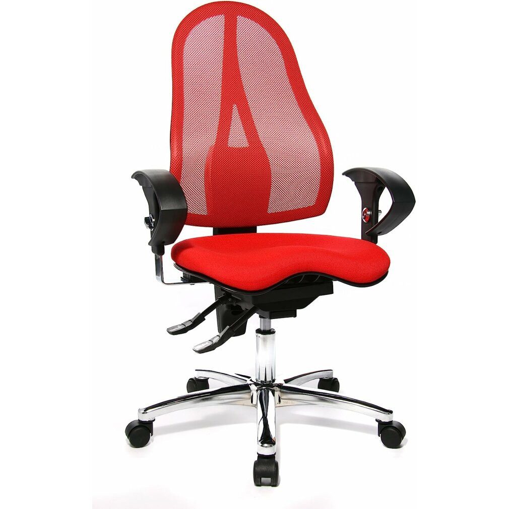 TOPSTAR Bürostuhl Bürostuhl Sitness® 15, ST19UG21 rot, chrom Stoff