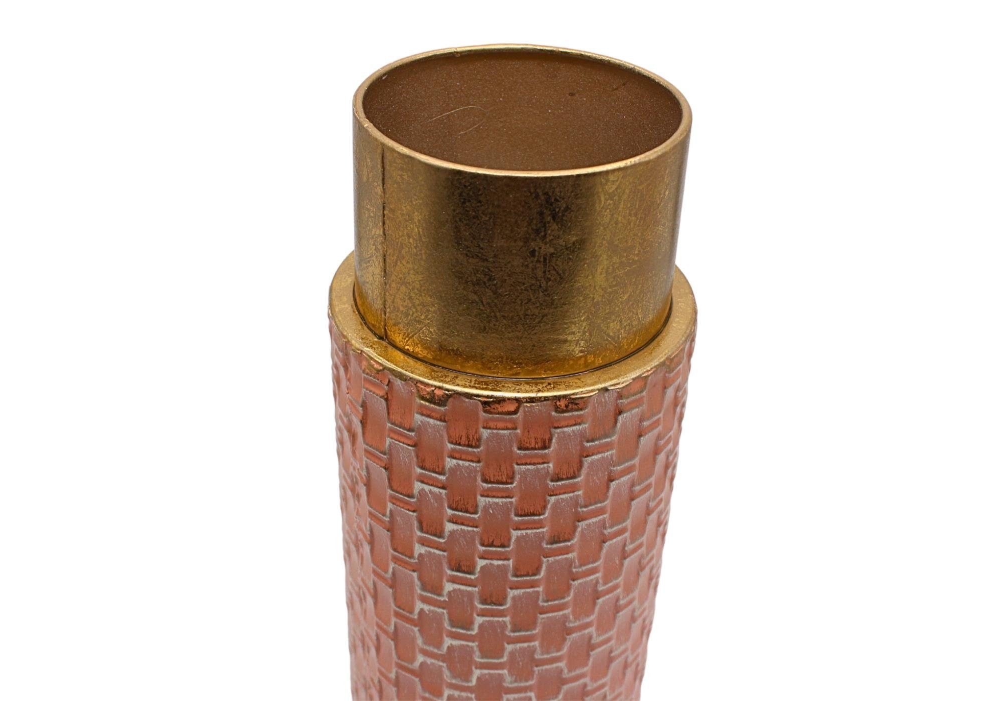 (1 Bodenvase, Vase, Dekohelden24 Metall in St) Vase, Dekovase Dekovase versch. Hochwertige und Farben rose 1