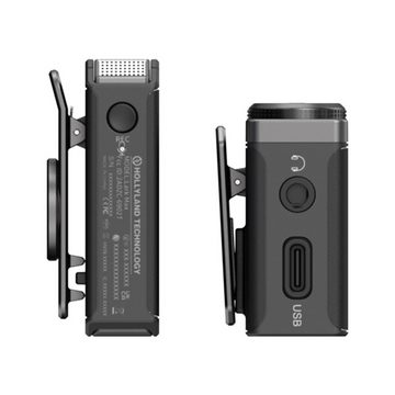 Hollyland Mikrofon Lark MAX Drahtloses Mikrofon-Kit mit hochwertiger Tonübertragung, leicht und tragbar, multifunktionales Zubehör