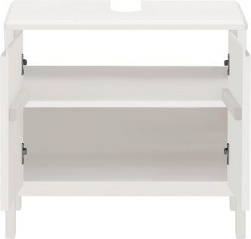 OTTO products Waschbeckenunterschrank Jorrick Breite 60 cm, Kiefer mit Bio Öl/Wachs behandelt, Siphonausschnitt