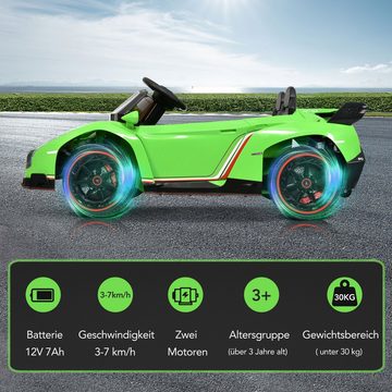 OKWISH Elektro-Kinderauto Veneno 2 Motoren, Bluetooth, Doppeltüren, 3 Geschwindigkeiten, 3 Geschwindigkeiten, MP3-Musik, geeignet für Kinder ab 3 Jahren